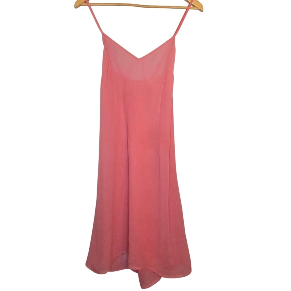 Anthropologie Postmark Pink Sheer Slip Dress Size 4